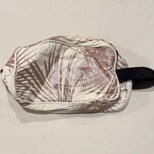 Aloha Island Tropical Palm Cosmetic Bag - Brown and Cream